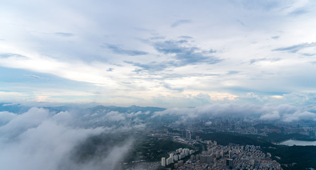 clouds over the sea