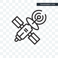 Space satellite vector icon isolated on transparent background, Space satellite logo design