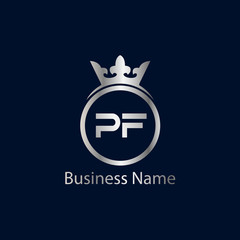 Obraz premium Initial Letter PF Logo Template Design