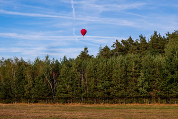 Die Ballonfahrt hat begonnen