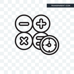 Obraz premium Calculator vector icon isolated on transparent background, Calculator logo design