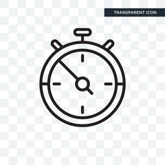 Stopwatch vector icon isolated on transparent background, Stopwatch logo design