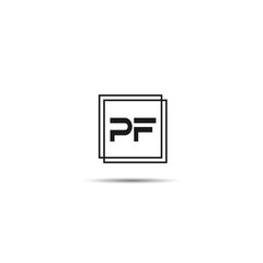 Initial Letter PF Logo Template Design