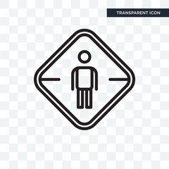 Boy vector icon isolated on transparent background, Boy logo design