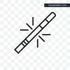 Magic wand vector icon isolated on transparent background, Magic wand logo design