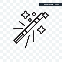 Magic wand vector icon isolated on transparent background, Magic wand logo design