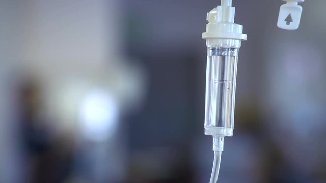 IV drip in a hospital emergency room