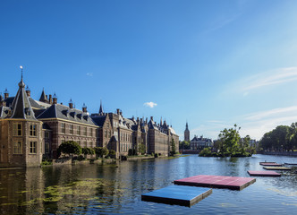Hofvijver and Binnenhof, The Hague, South Holland, The Netherlands
