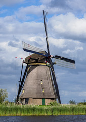 Windmill in Kinderdijk, UNESCO World Heritage Site, South Holland, The Netherlands