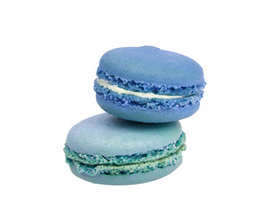 colorful macaroons isolated on the white background