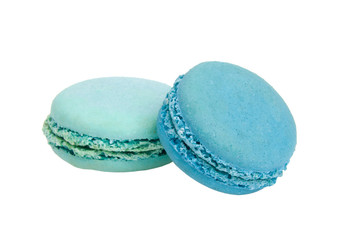 colorful macaroons isolated on the white background