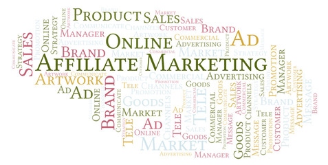 Fototapeta premium Word cloud with text Affiliate Marketing.