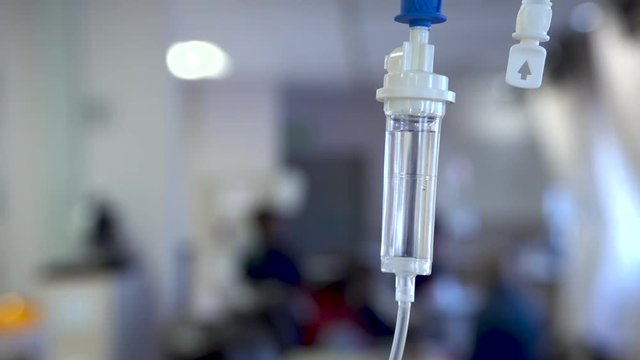 IV drip in a hospital emergency room