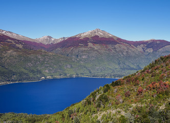 Gutierrez Lake, elevated view, Nahuel Huapi National Park, Rio Negro Province, Argentina
