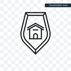House vector icon isolated on transparent background, House logo design