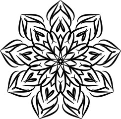 Abstract ornate element. Decorative ornament in circle. Inspirational quote 