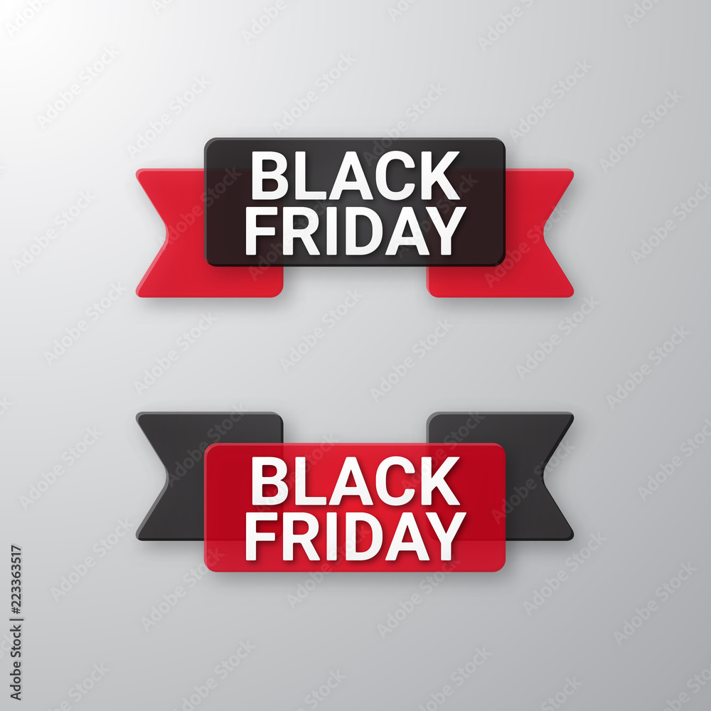 Wall mural Black friday sale banner. Vector illustration