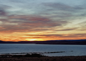 Sunrise over Lake Argentino, El Calafate, Santa Cruz Province, Patagonia, Argentina
