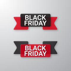 Black friday sale banner. Vector illustration