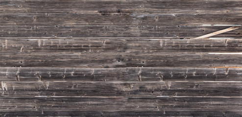 Old wooden weathered planks surface / texture / background.