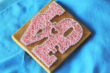 String art. Handmade boards