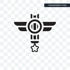 Medal vector icon isolated on transparent background, Medal logo design