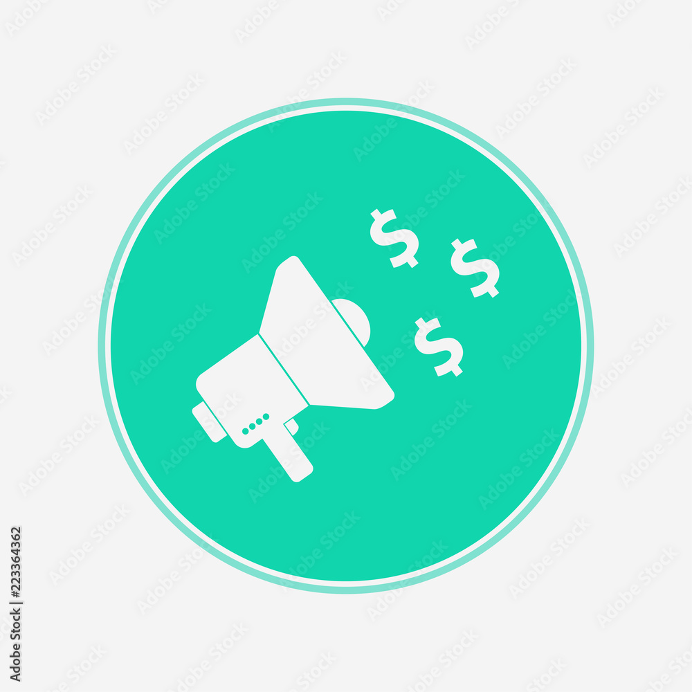 Wall mural sale megaphone vector icon sign symbol