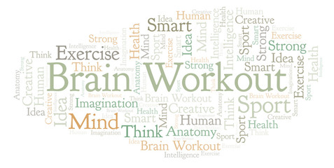 Obraz premium Brain Workout word cloud.