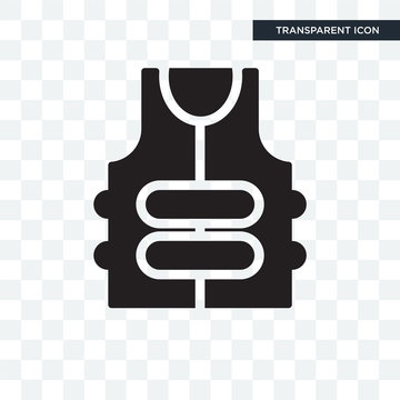 Bullet proof vest vector icon isolated on transparent background, Bullet proof vest logo design
