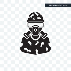Soldier vector icon isolated on transparent background, Soldier logo design