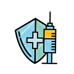 medical shield protection and syringe care