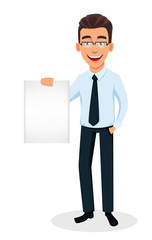 Handsome businessman in office style clothes