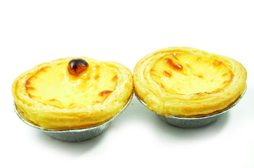 Fresh baked egg tarts or custard tarts