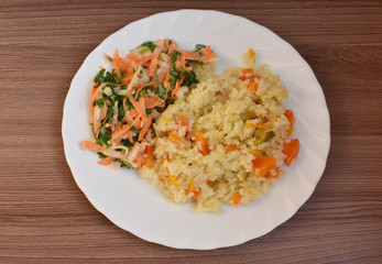 Resote on a plate with salad