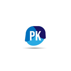 Initial Letter PK Logo Template Design