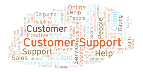 Fototapeta premium Customer Support word cloud.