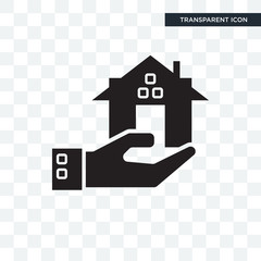 Real estate vector icon isolated on transparent background, Real estate logo design