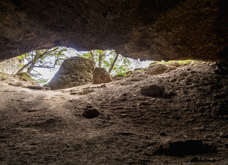 Obraz premium Small Cave, Cueva del Milodon Natural Monument, Puerto Natales, Ultima Esperanza Province, Patagonia, Chile
