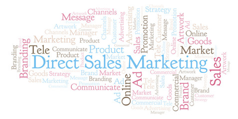Word cloud with text Direct Sales Marketing.