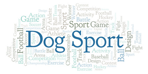 Obraz premium Dog Sport word cloud.