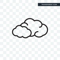 Clouds vector icon isolated on transparent background, Clouds logo design