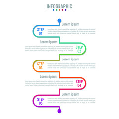 Business infographic template with 5 options