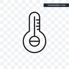 Temperatures vector icon isolated on transparent background, Temperatures logo design