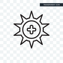 Brightness vector icon isolated on transparent background, Brightness logo design