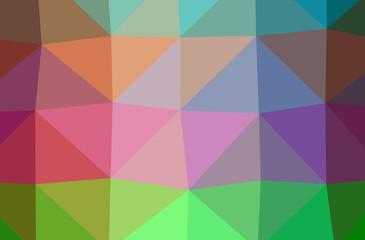 Illustration of green abstract polygonal elegant multicolor background.