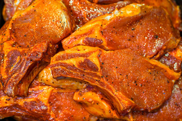 raw meat on the whole frame