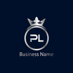 Initial Letter PL Logo Template Design