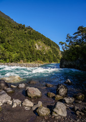 Fototapeta na wymiar Petrohue River, Petrohue, Llanquihue Province, Los Lagos Region, Chile