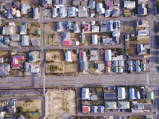 住宅地の空撮
