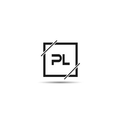 Initial Letter PL Logo Template Design